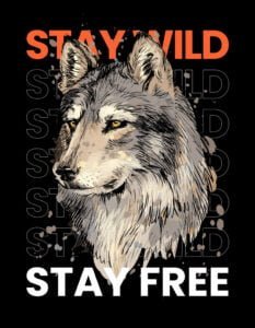 Stay wild - Stay free Typography T-shirt - Image 6