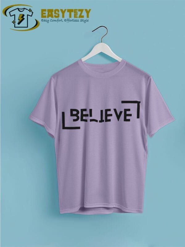 Believe Typography T-shirt – Bold Inspiration