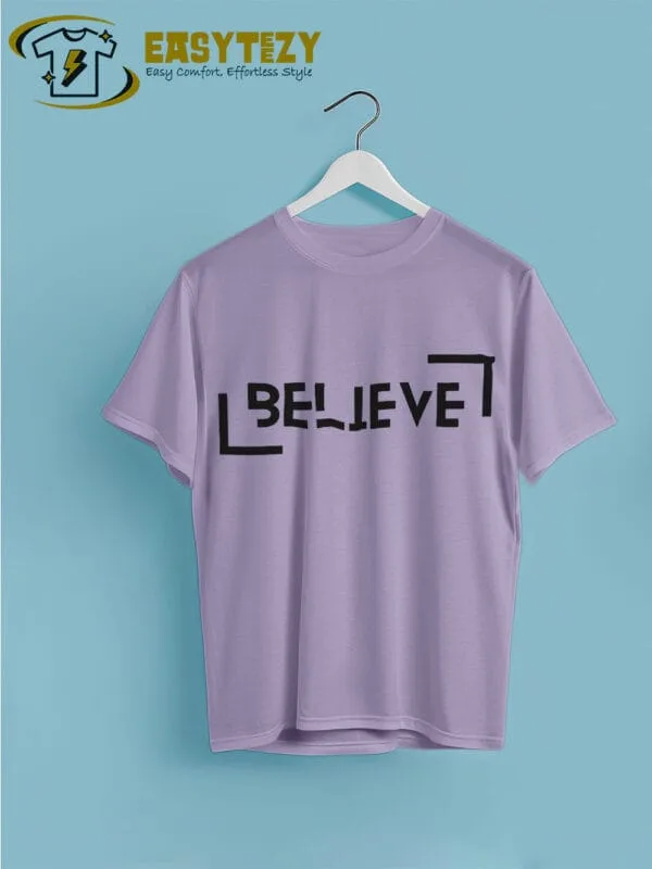 Believe Typography T-shirt – Bold Inspiration