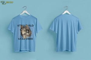 Stay wild - Stay free Typography T-shirt