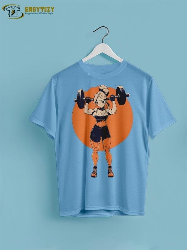 Empowered Strength: Female Weightlifter T-shirt