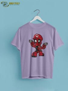 Deadpool Mario Mashup T-shirt – The Ultimate Crossover - Image 3
