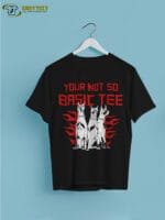 Basic Flame T-Shirt: Bold Red Fire Graphic Tee | Edgy Minimal Streetwear