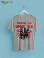 Basic Flame T-Shirt: Bold Red Fire Graphic Tee | Edgy Minimal Streetwear - Image 4