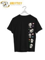 Cute Panda T-Shirt: Kawaii Cartoon Panda & Hearts Graphic Tee | Adorable Casual Wear