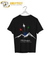 15th August Fighter Jet T-Shirt: Patriotic Indian Flag Graphic | Independence Day Mountain Design Tee - Image 2