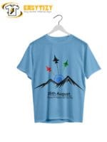15th August Fighter Jet T-Shirt: Patriotic Indian Flag Graphic | Independence Day Mountain Design Tee