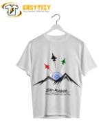 15th August Fighter Jet T-Shirt: Patriotic Indian Flag Graphic | Independence Day Mountain Design Tee - Image 5
