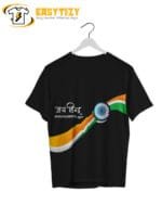 Jai Hind Independence Day T-Shirt: Tricolor Wave with Ashoka Chakra | Patriotic Graphic Tee - Image 2