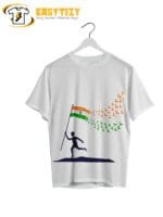 Running with Tricolor T-Shirt: Patriotic Indian Flag Graphic Tee | Independence Day Special - Image 5